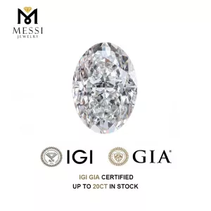 Messi Jewelry With IGI Certificate Oval Shape Lab Grown Diamond CVD HPHT 1ct 2ct 3ct 5ct Diamonds stone Wholesale