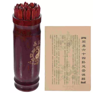 Retro Games Stick China Chinese-style Sticks Divination Props Set Home Wooden Unique Bucket