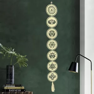 Wooden Hanging Ornaments Home Wall Decoration Chakra Mandala Apartment Pendant Bedroom Yoga Meditation Ornament Spiritual Gift