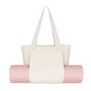 Yoga Mat Bag Large Capacity Washable Foldable Lightweight Pilates Mat Case Bag Durable Canvas Carry Bag for Fitness Dance Gym