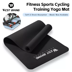 WEST BIKING Sports Yoga Mat Anti-slip Soft Home Fitness Exercise Mat Thicken Shock Absorb Cycling Training Mat Bike Accessories