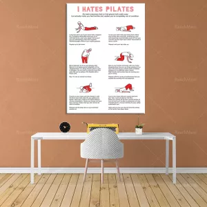 Je déteste PILATES Serviette à tétine Pilates Exercise Yoga Wall Art Canvas Painting Nordic Poster Living Room Decor Picture