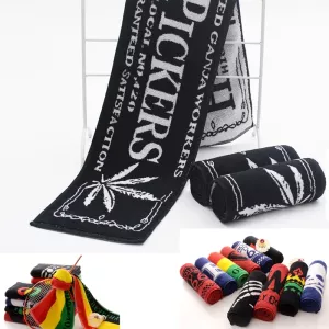 Hiphop hip hop sports towel cotton brand Harajuku street elements extreme sports absorbent sweat towel length 100% cotton Sport