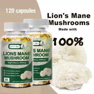 ByurWill Premium Lion's Mane Capsules, Promotes Mental Clarity, Focus and Memory, Mushroom Supplement, Original Flavor Non-GMO
