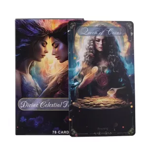 Divine Celestial Tarot Game Casual 78-Card Tarot Deck Vibrant Imagery Board Game Toys for Classmate Gathering Family