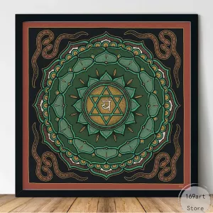 Heart Chakra Sacred Zen Buddhism Yoga Spiritual Healing Meditation Art Poster Canvas Painting Wall Print Picture Room Home Decor