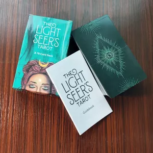 Tarot card size: 12 x 7 cm New light seer Divination Tarot Deck for Beginners with Guide Book