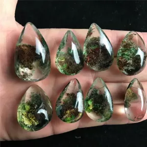 1pc Natural Ghost Phantom Quartz Crystal Gem Specimen Healing Stone Pendant High Quality Home Decoration Accessories Random 1pc