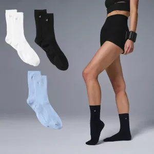 AL Unisex Half Crew Underworld Sock Embroidered Yoga Stockings Lightweight Comfortable Sports Cotton Socks Leather Shoes Socks