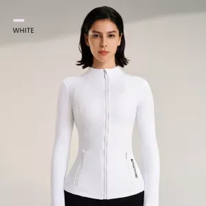 Sports Long-sleeved Jacket Fitness Yoga Clothing Quick Dry Breathable Fitness Clothing Women's 2024 New Collar Slim Jacket