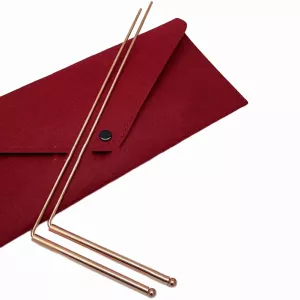 2pcs 99.9% Copper Detector Rod Metal Positioning Rod Divining Tool For Searching Water Gold Minerals Lost Things