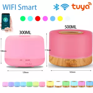 Tuya Smart 500ML Wifi Air Humidifier Wireless Oil Diffuser App Control Mist Maker with Alexa Google Home Scent Diffuser Perfume